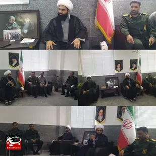 دیدار فرمانده ناحیه مقاومت بسیج سپاه شهرستان بندرسیریک با امام جمعه شهرستان