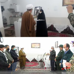 دیدار با خانواده شهید زعفرانیه در شهر آشخانه