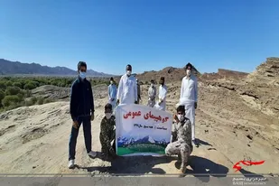کوهپیمایی بسیجیان حوزه شهید شهرام فر پلان در چابهار