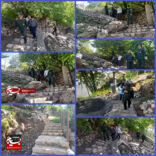 بازدید از روند پیشرفت پله و راه دسترسی محل &nbsp;ومدرسه روستای کوهستانی ناتر