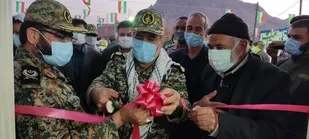 افتتاح پایگاه مقاومت بسیج  و سالن ورزشی در چترود، اختیار اباد و رحیم اباد