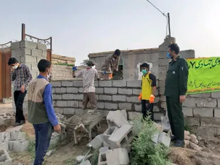 فعالیت اردو&zwnj;های جهادی در گرمای طاقت فرسای ریگان