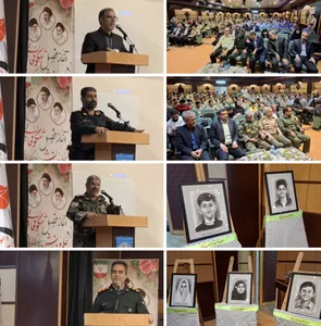 به مناسبت هفته دفاع مقدس، زنگ مهر و مقاومت توسط فرماندهان نیروهای مسلح شهرستان بروجرد نواخته شد