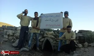 لايروبي قنوات روستای قهورد توسط گروه جهادي شهید خادم&zwnj;پر همدان