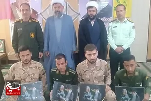 مراسم تجلیل از سربازان نمونه در شهر خورموج