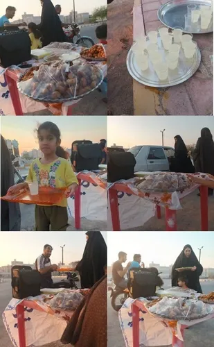 برپایی ایستگاه صلواتی بسیجیان خواهر جزیره بوموسی