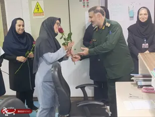 تصاویر/تقدیر و تشکر فرمانده و مسئول نمایندگی ولی فقیه در سپاه مینودشت از پرستاران