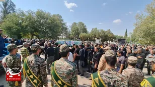 پیکر مطهر جانباز شهید «علی رفیعی» در کاشمر تشییع شد