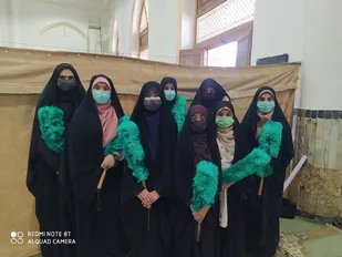 حضور نوجوانان حلقه صالحین پایگاه مقاومت بنت الهدی در نماز جمعه