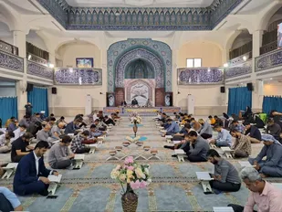 برگزاری محفل نورانی انس با قرآن با حضور فرماندهی و بسیجیان خرمشهری