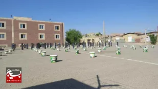 بوی مهربانی در بام&zwnj;ها و دیوارها؛ بسیج سازندگی مسجدسلیمان در خدمت مردم