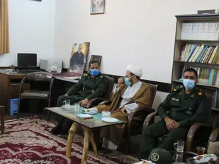 دیدار فرمانده و نیروهای ناحیه مقاومت سپاه خوسف با امام جمعه شهرستان