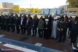عطرافشانی مزار شهدای شهرستان درگزین با حضور سردار مجیدی