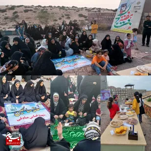 اردوی حلقات صالحین بمناسبت هفته مبارکه بسیج در بوموسی برگزارشد