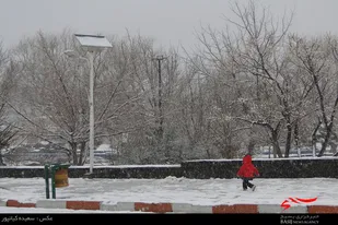 بارش برف زمستانی در همدان