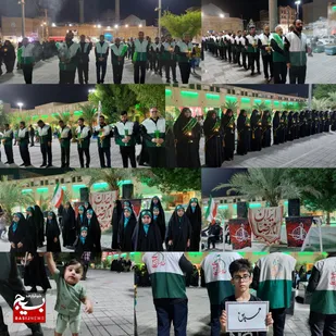 آیین معنوی شمعدان گردانی در صحن شهدای مسجد جامع