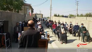 مراسم روضه خوانی درب منزل شهدا در شهرستان نظرآباد برگزار شد