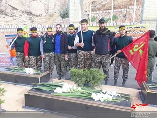 برگزاری مراسم غبارروبی مزار شهدا درهرسین