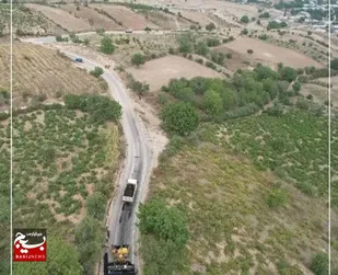 جاده بین مزارع و امام زاده روستای کشانک شهرستان سملقان آسفالت شد