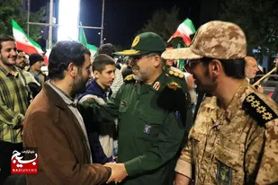 حضور فرمانده سپاه استان همدان در صدمین شب تجمعات مردمی همدان