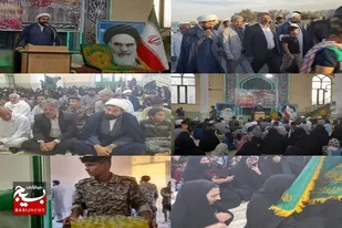 کاروان زیر سایه خورشید در ایستگاه شهرستان هیرمند