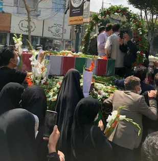 وداع با پیکر رزمنده مدافع حرم &laquo;ابراهیم اسمی&raquo; در شهرستان فردیس