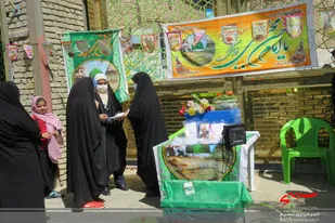 برپایی ایستگاه نذر کتاب به همت پایگاه بسیج مبین ملایر