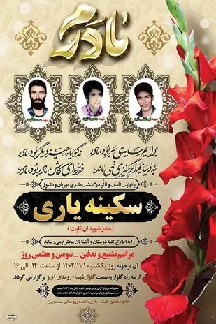 مادر شهیدان ثابت به فرزندان شهیدش پیوست