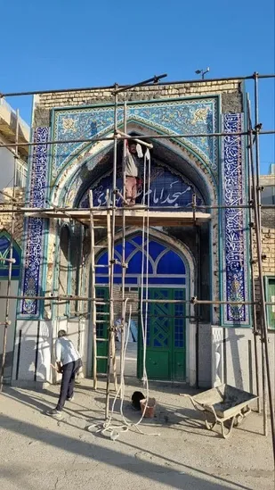 ساخت مسجد محلی توسط توسط گروههای جهادی و بسیجیان