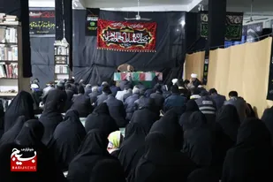 مراسم شهادت ام ابیها با حضور شهید گمنام در بن