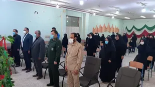 برگزاری مراسم صبحگاه دانش آموزی در دشت آزادگان