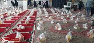 توزیع ۱۷۰۰ بسته معیشتی بین نیازمندان