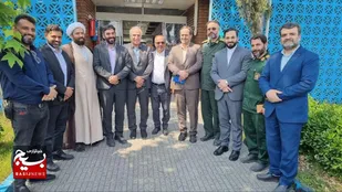 بازدید مسئولان بسیج از شرکت نساجی مازندران به مناسبت هفته کار و کارگر