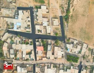 طرح نهضت آسفالت در روستای حاج محمد حسین بخش میان آب شوشتر