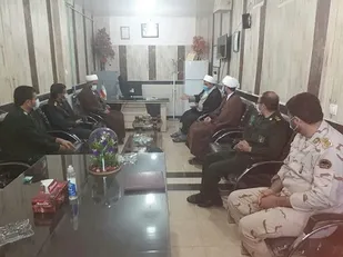 دیدار مسوول نمایندگی، ولی فقیه سپاه بیت المقدس کردستان با مسوول دفتر عقیدتی سیاسی مرزبانی استان