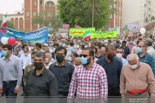 راهپیمایی روز قدس با حضور پرشور مردم در بوشهر