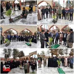 برگزاری عطرافشانی و غبارروبی گلزار شهدای شهرباغین