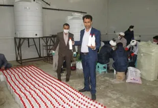 احیای دوباره واحد تولیدی مواد ضدعفونی کننده حکیم پس از دو سال تعطیلی