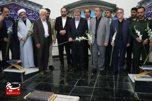 ادای احترام &laquo;محسن رضایی&raquo; به شهدای دیباج