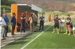 بازدید رئیس هئیت انجمن های ورزشی آذربایجان شرقی از تمرینات راگبی استان
