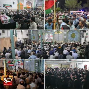 وداع مردم اندیمشک با پیکر شهید وحید دالوند