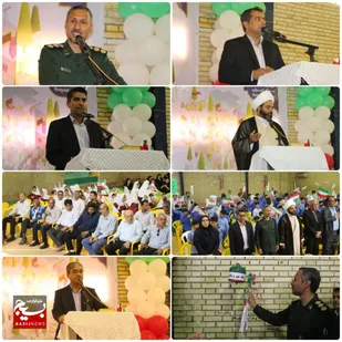 نواخته شدن زنگ ایثار در مدارس بندرخمیر به مناسبت هفته دفاع مقدس