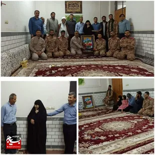 دیدار فرمانده سپاه شوش با خانواده شهید مدافع حرم&nbsp;