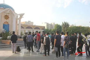 مراسم بدرقه دومین کاروان راهیان نور دانش آموزی شهرستان بوشهر