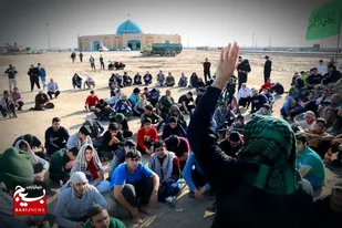حال خوب دانش آموزان پسر مازندراني در کربلای شلمچه