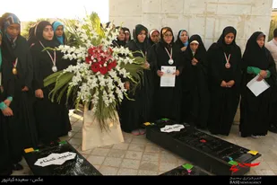 تجدید میثاق مدال&zwnj;آوران جشنواره &laquo;شمیم خانواده&raquo; با شهدا