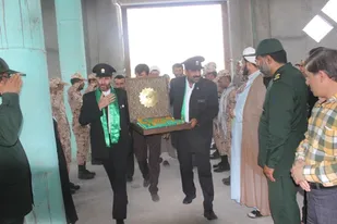مراسم پرچم گردانی در اق قلا و انبار الوم
