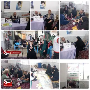 میز خدمت پزشکی در محله مهدوی بالا مرزن آباد شهرستان چالوس