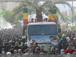 آئین تشییع و خاکسپاری پیکر مطهر شهید مدافع حرم "عباس آسمیه"