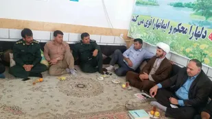 دیدار نوروزی شورای حوزه مالک اشتر، فرماندهان پایگاها و بسیج دانش آموزی با امام جمعه محترم بخش صیدون بمناسبت سال نو